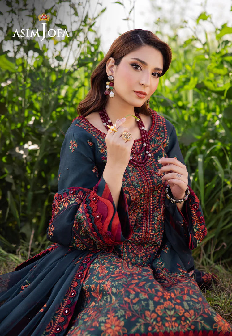 ASIM JOFA-3PC DHANAK EMBROIDERED SUIT KUN-4191