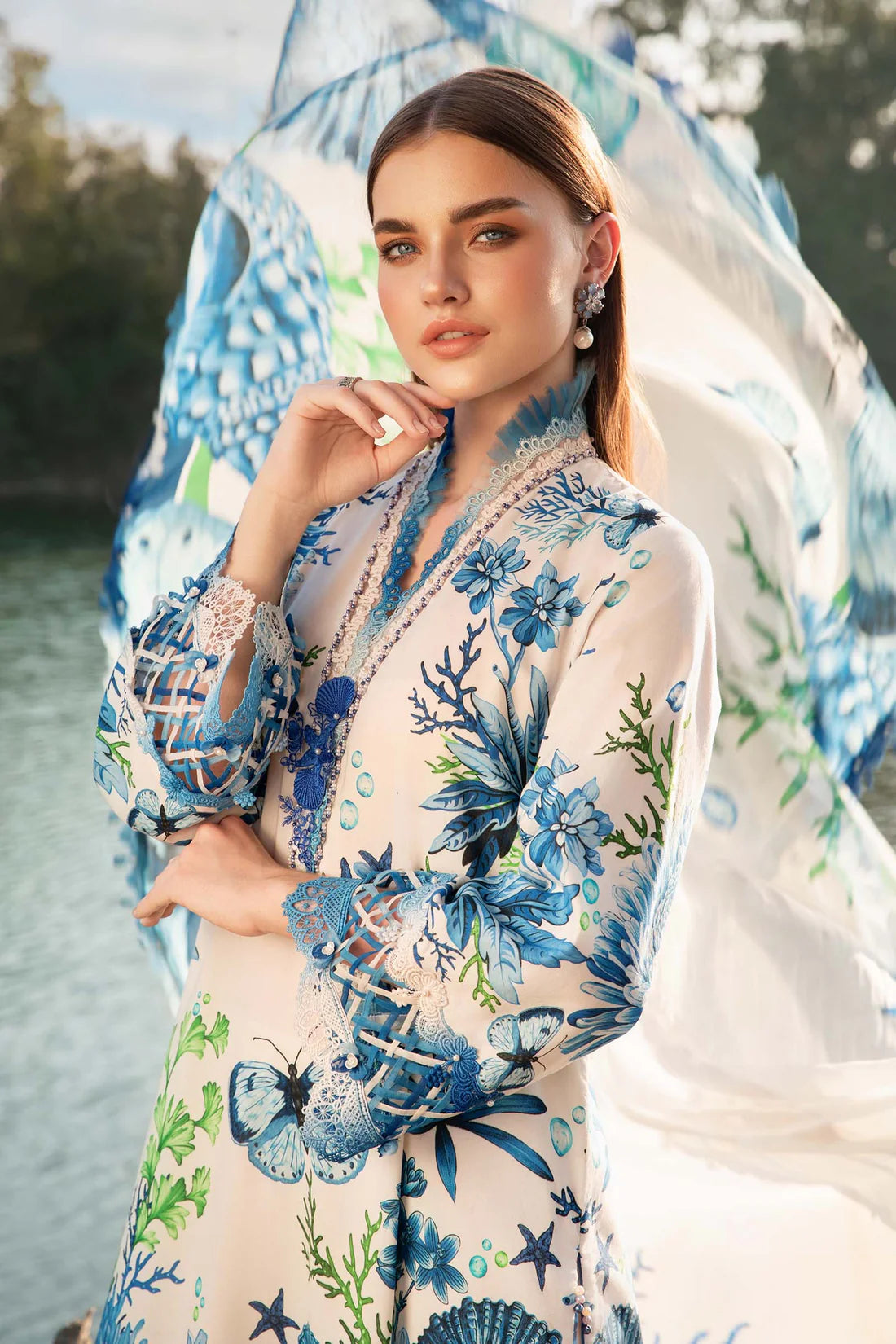 MARIA.B-3PC LAWN EMBROIDERED PRINTED SUIT-KUN-2528
