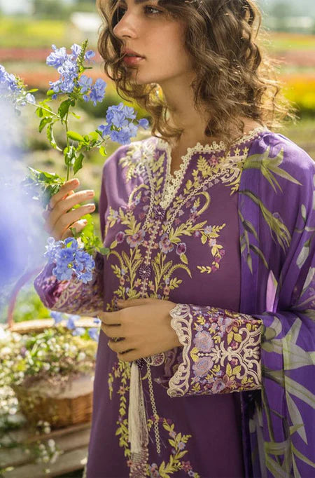 MUSHQ-3PC DHANAK EMBROIDERED SUIT-KUN-4091