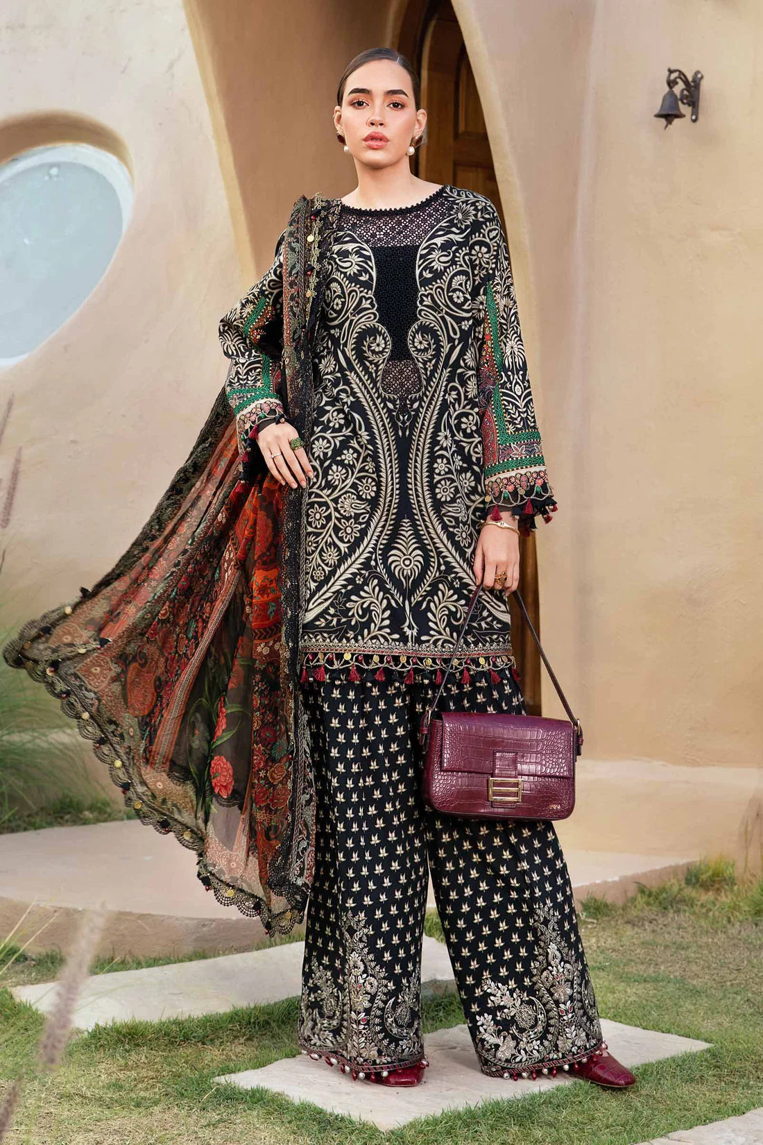 MARIA.B-3PC LAWN EMBROIDERED PRINTED SUIT-KUN-2517