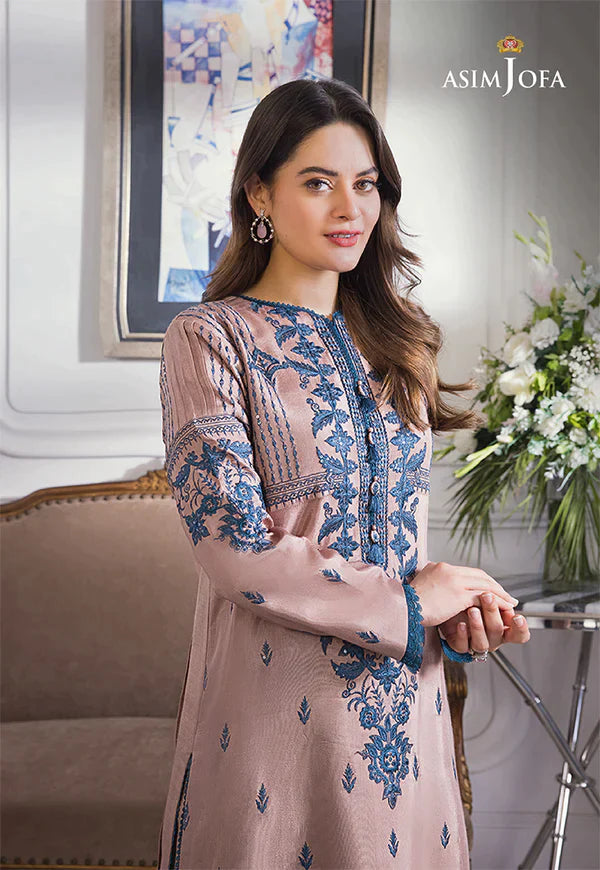ASIM JOFA 3PC DHANAK EMBROIDERED SUIT-KUN-3510