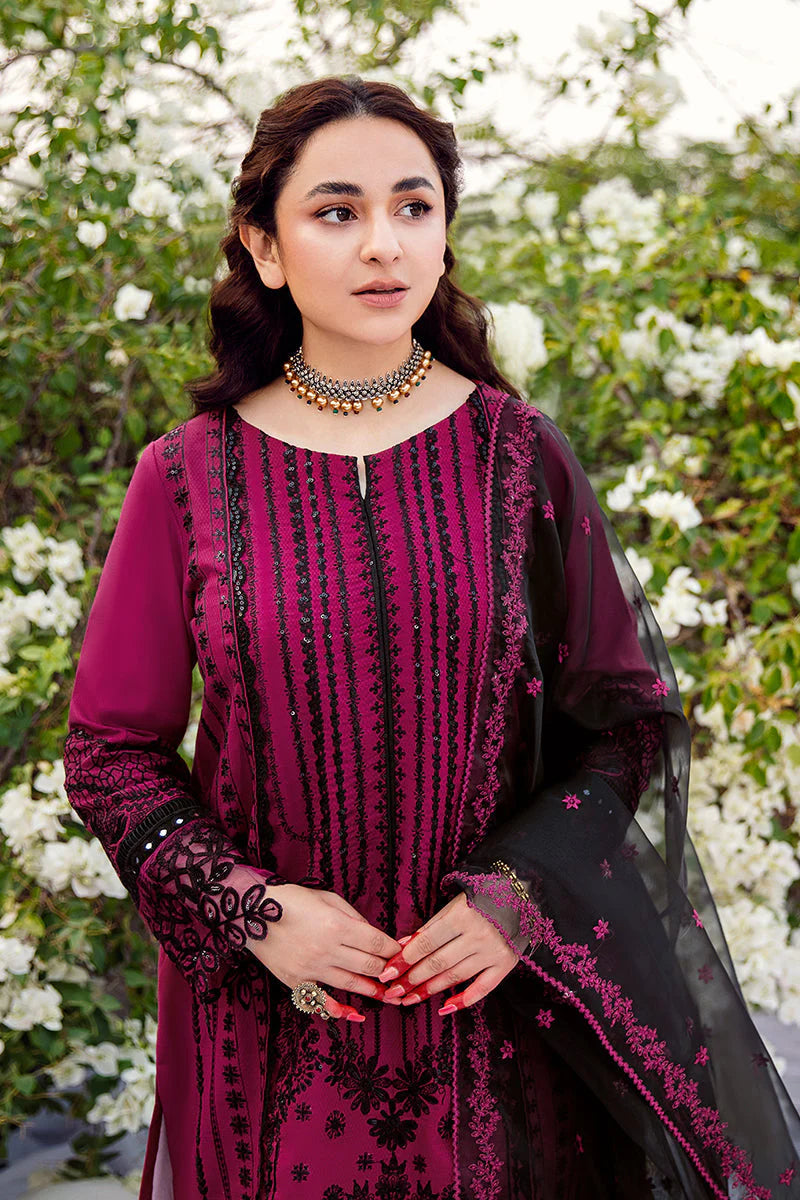 RANG RASIYA-3PC LAWN EMBROIDERED WITH ORGANZA EMBROIDERED DUPATTA-KUN-3530