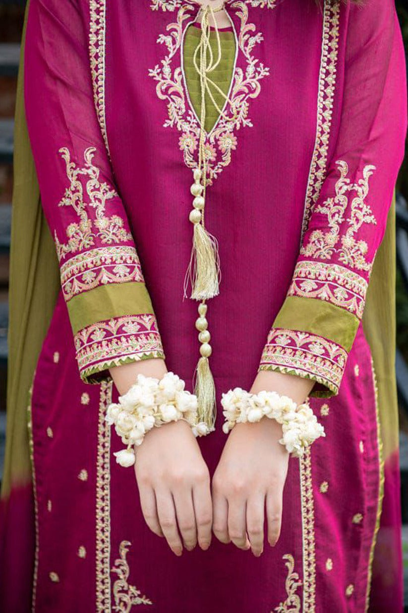 OMAL BY KOMAL-LAWN 3PC EMBROIDERY WITH BAMBER CHIFFON DYE AND DYE DUPATTA-KUN-OMAL-3629