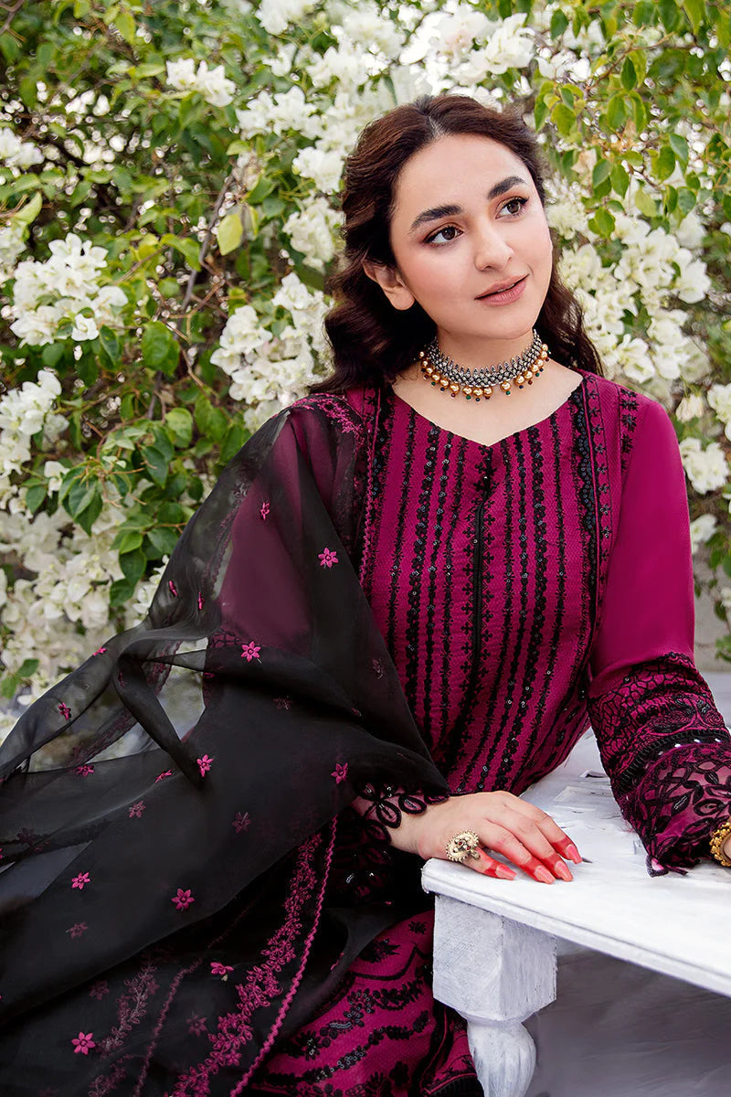 RANG RASIYA-3PC LAWN EMBROIDERED WITH ORGANZA EMBROIDERED DUPATTA-KUN-3530