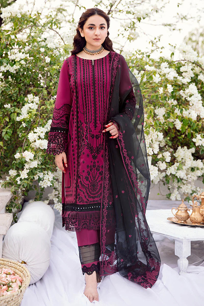 RANG RASIYA-3PC LAWN EMBROIDERED WITH ORGANZA EMBROIDERED DUPATTA-KUN-3530