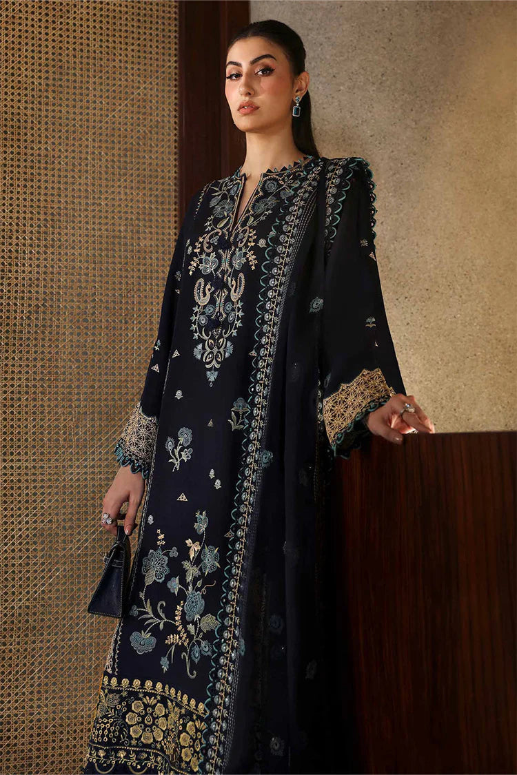 ZAHA-3PC DHANAK EMBROIDERED SUIT KUN-4181