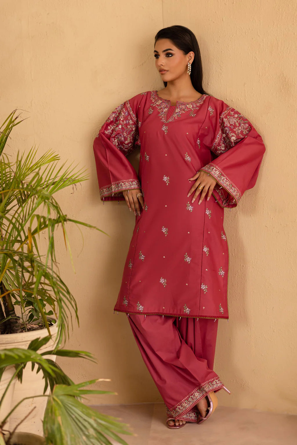 BATIK-2PC DHANAK EMBROIDERED SUIT-KUN-116