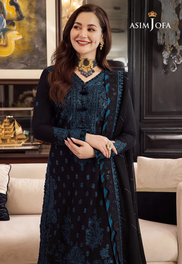 ASIM JOFA- 3PC-Dhanak EMBROIDERED SUIT-KUN-3591