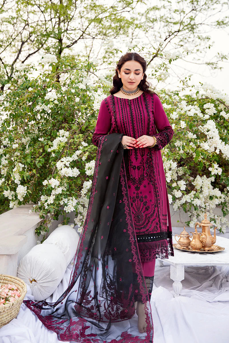 RANG RASIYA-3PC LAWN EMBROIDERED WITH ORGANZA EMBROIDERED DUPATTA-KUN-3530