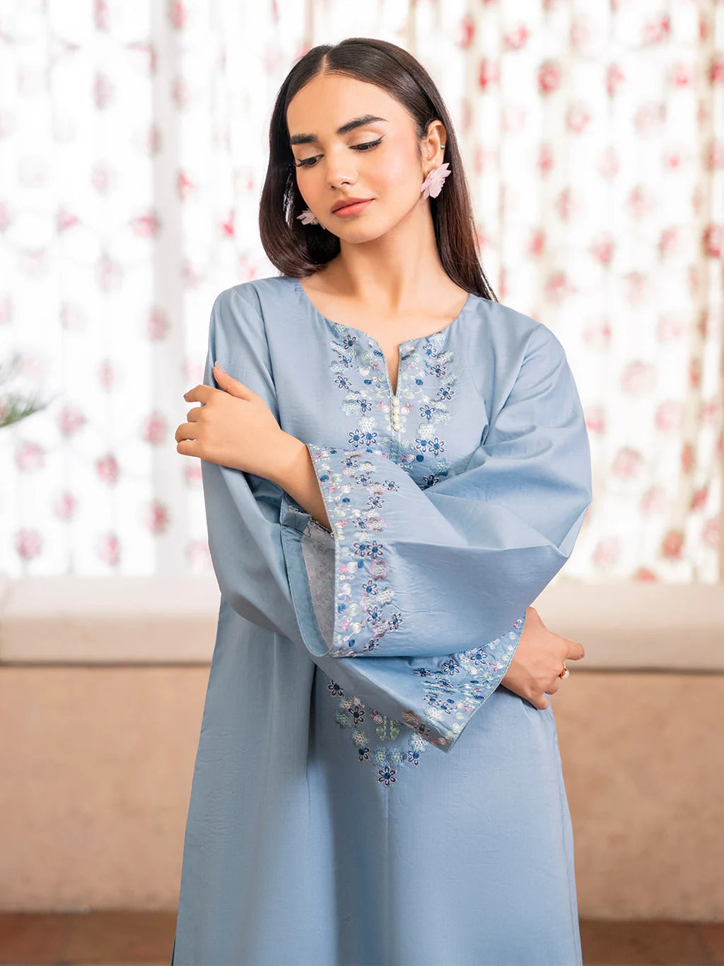 IZEL-2PC DHANAK EMBROIDERED SUIT-KUN-104