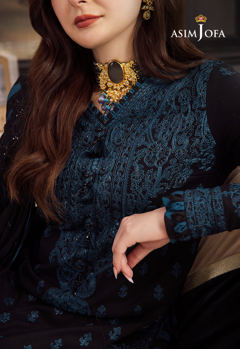 ASIM JOFA- 3PC-Dhanak EMBROIDERED SUIT-KUN-3591