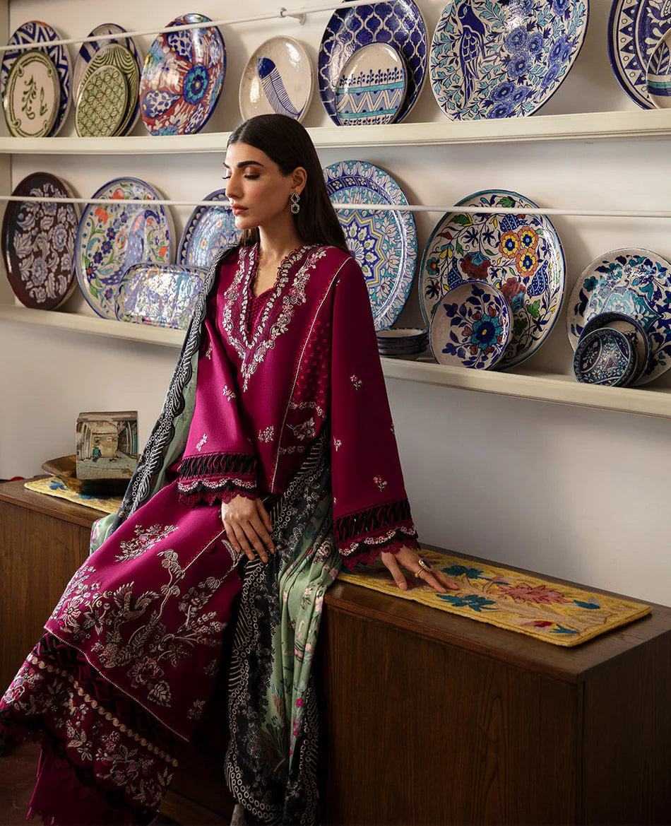 REPUBLIC-3PC DHANAK SEQUENCE EMBROIDERED SUIT KUN-4209