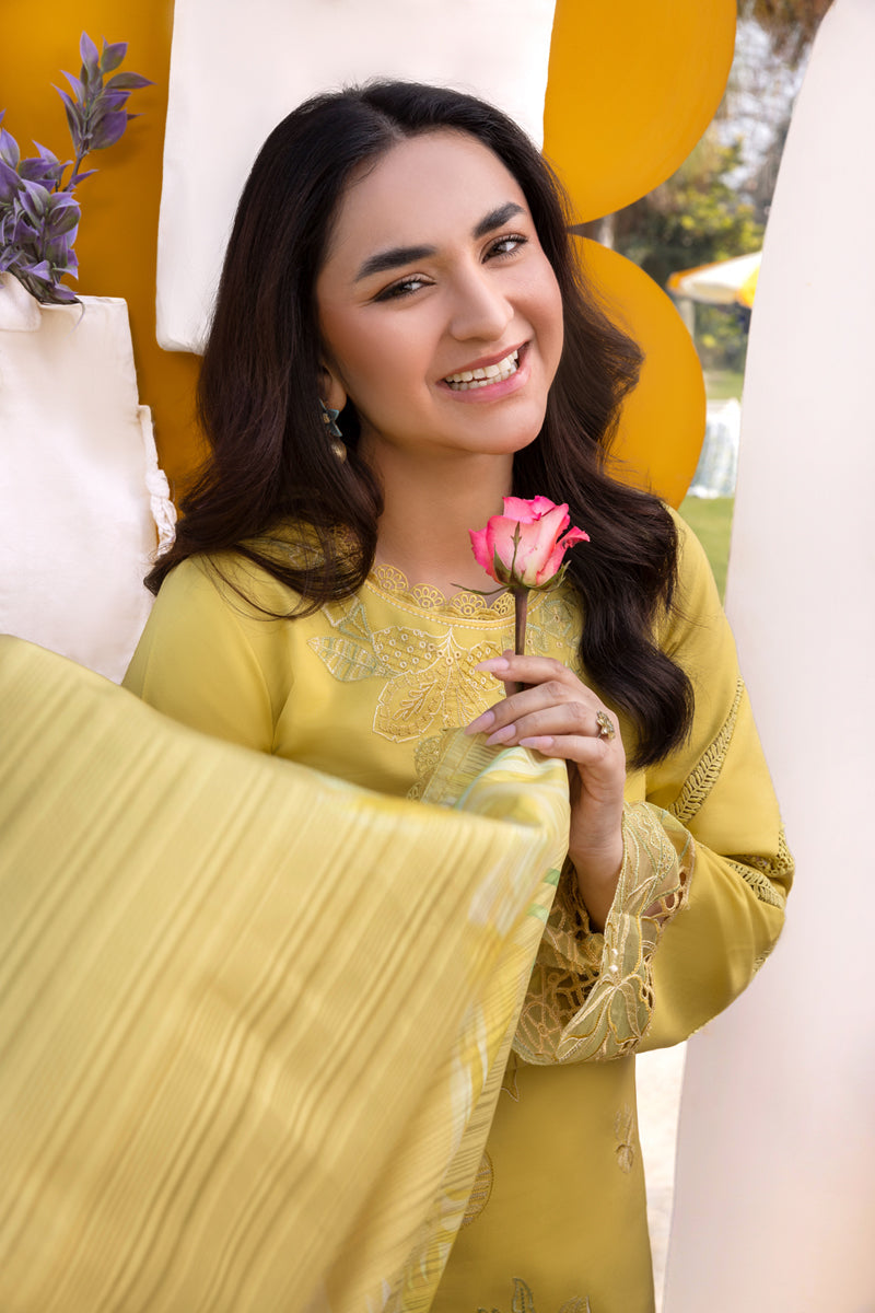 RANG RASIYA-3PC LAWN EMBROIDERED SHIRT WITH MONARK PRINT DUPATTA AND TROUSER-KUN-3701