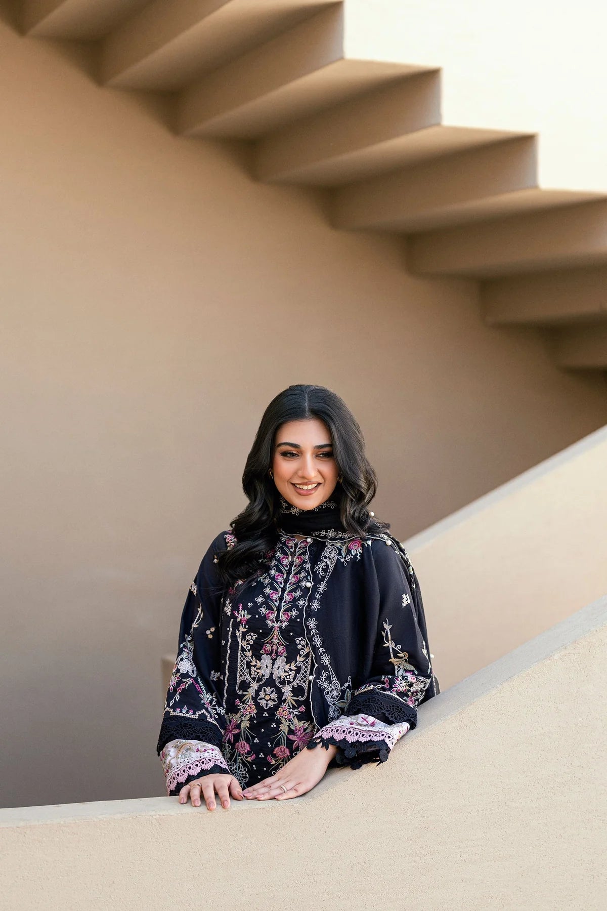 FLORENT-3PC DHANAK EMBROIDERED SUIT KUN-4229