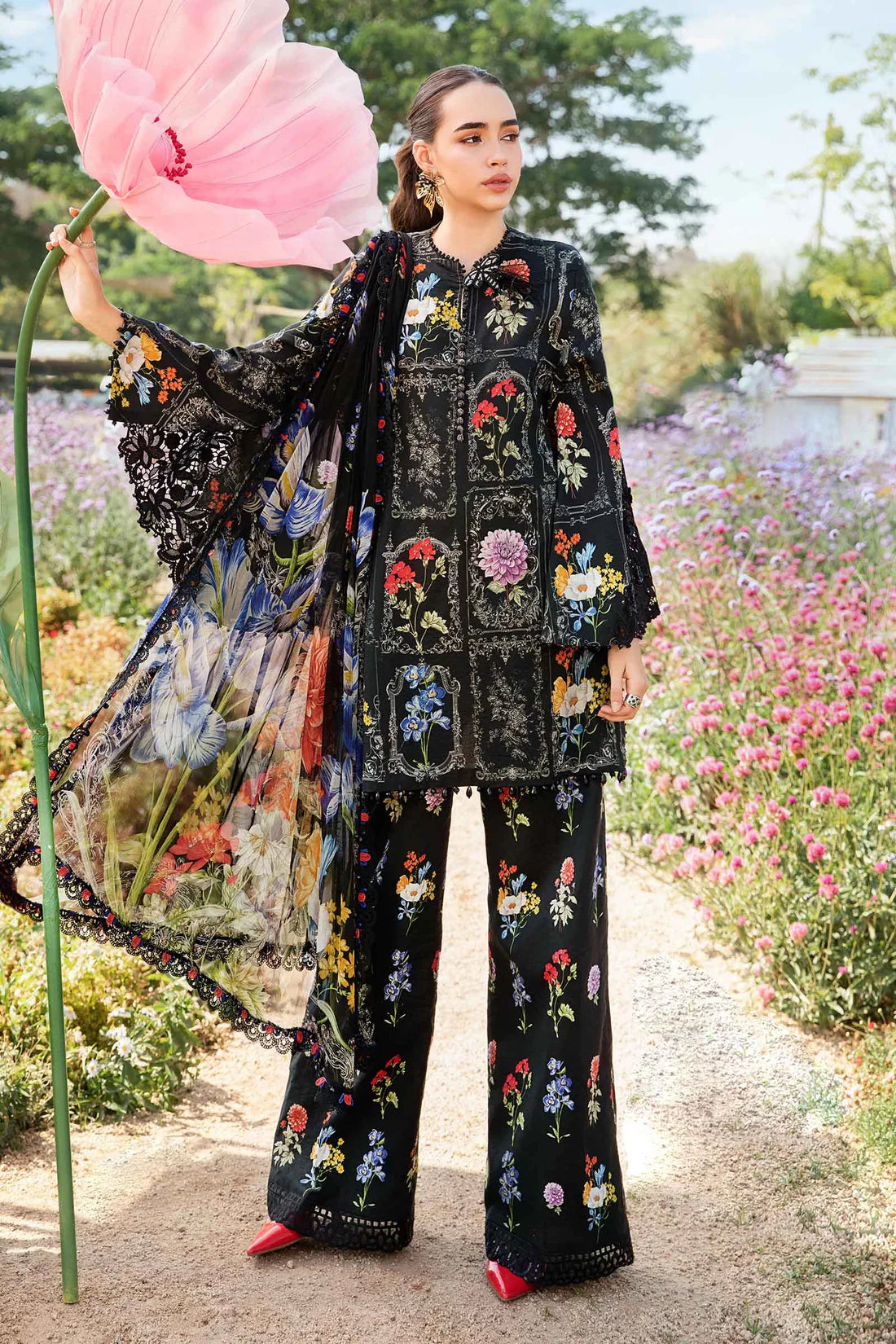 MARIA.B-3PC LAWN EMBROIDERED PRINTED SUIT-KUN-2527