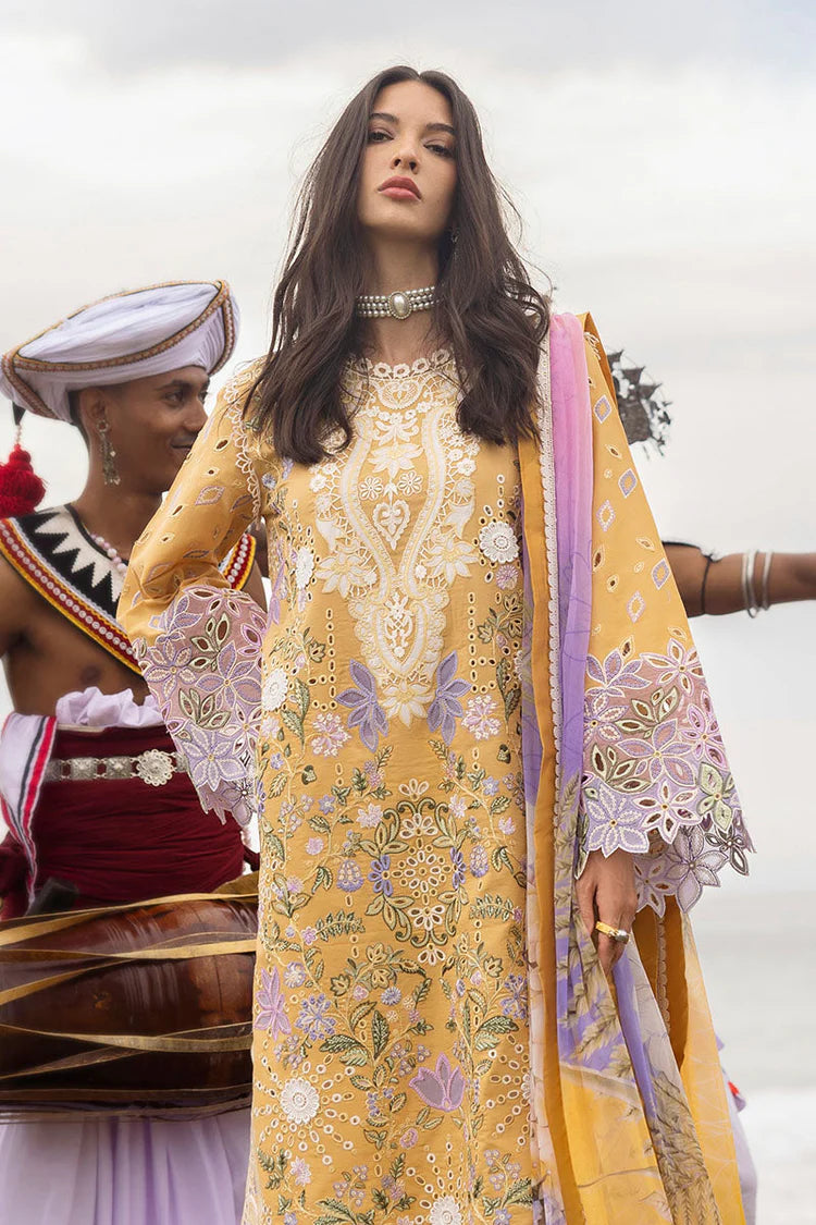 MUSHQ-3PC DHANAK CHIKAN EMBROIDERED SUIT-KUN-4088