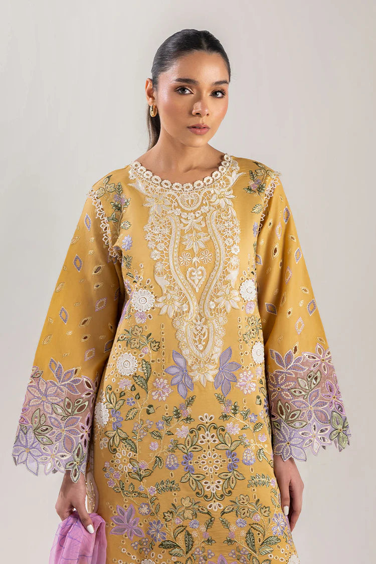 MUSHQ-3PC DHANAK CHIKAN EMBROIDERED SUIT-KUN-4088