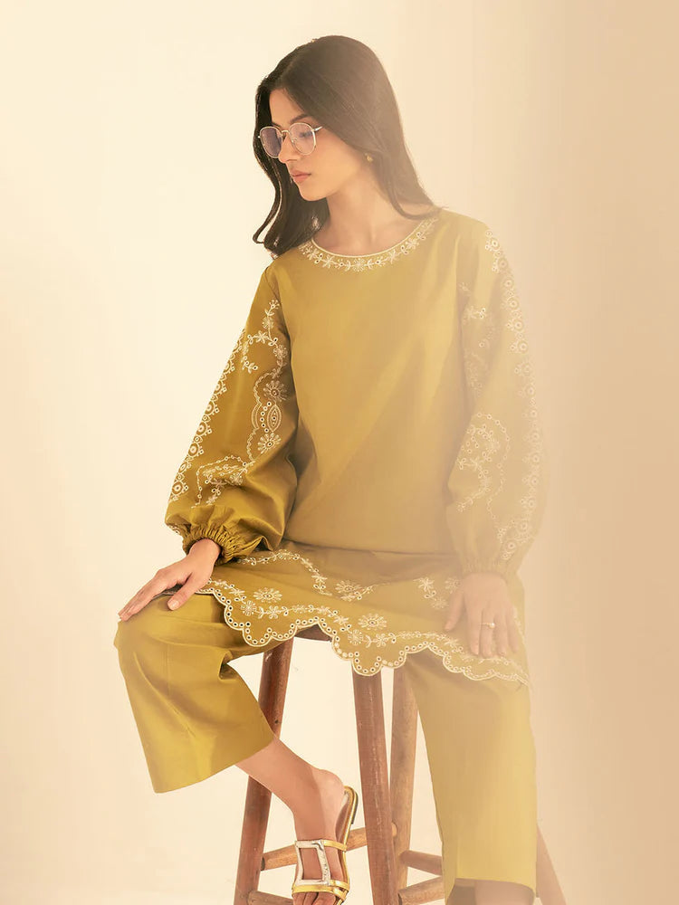 BATIK-2PC DHANAK EMBROIDRED SUIT-KUN-117