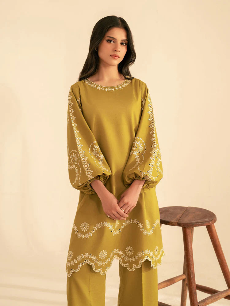 BATIK-2PC DHANAK EMBROIDRED SUIT-KUN-117