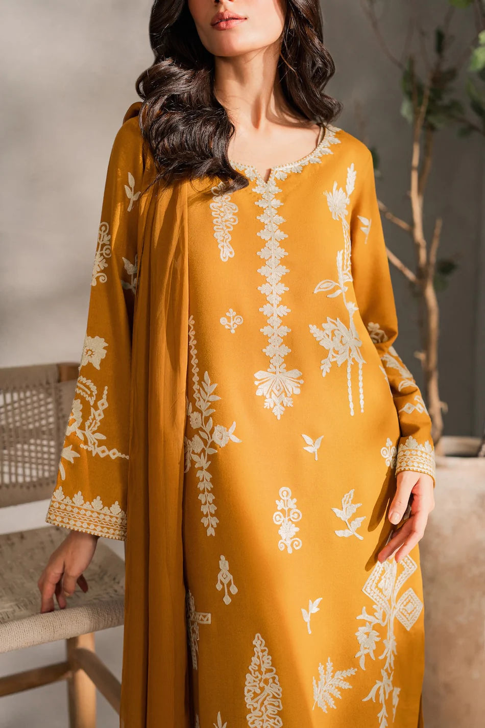 MIRANA-3PC DHANAK EMBROIDERED SUIT-KUN-4288