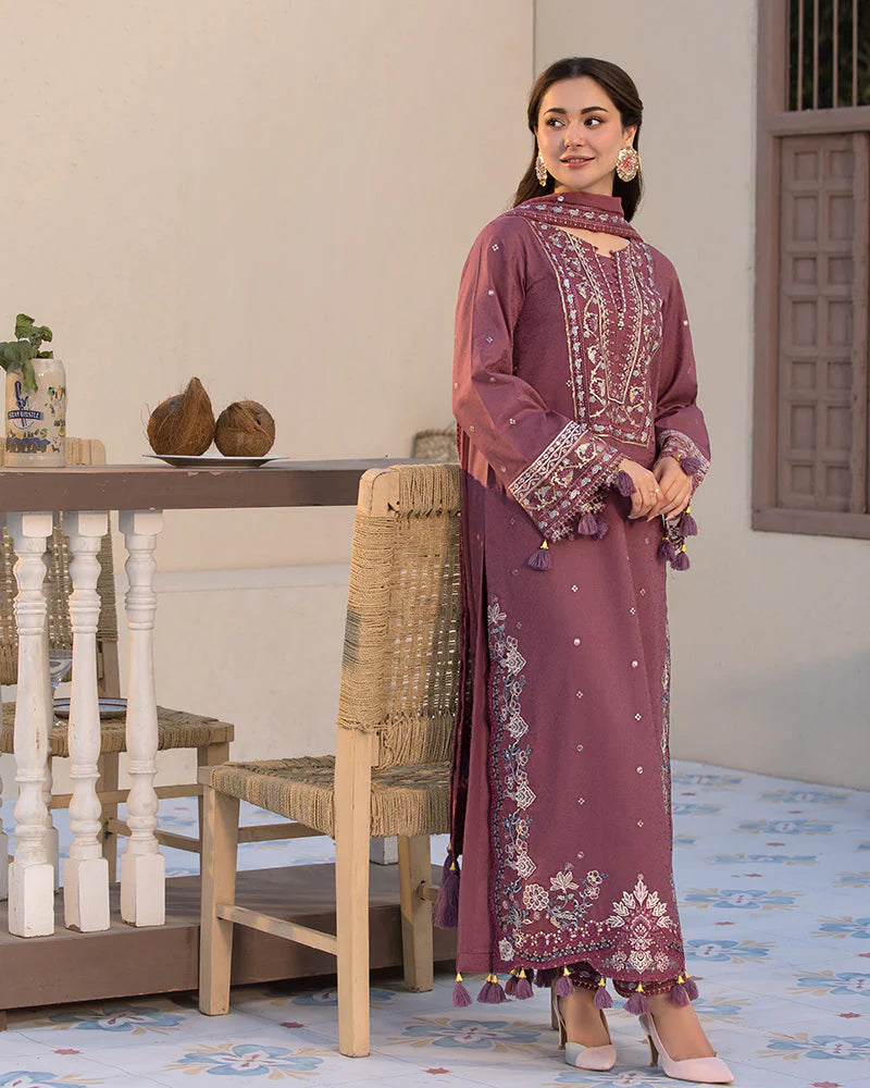 JADE-3PC DHANAK SEQUENCE EMBROIDERED SUIT KUN-4087