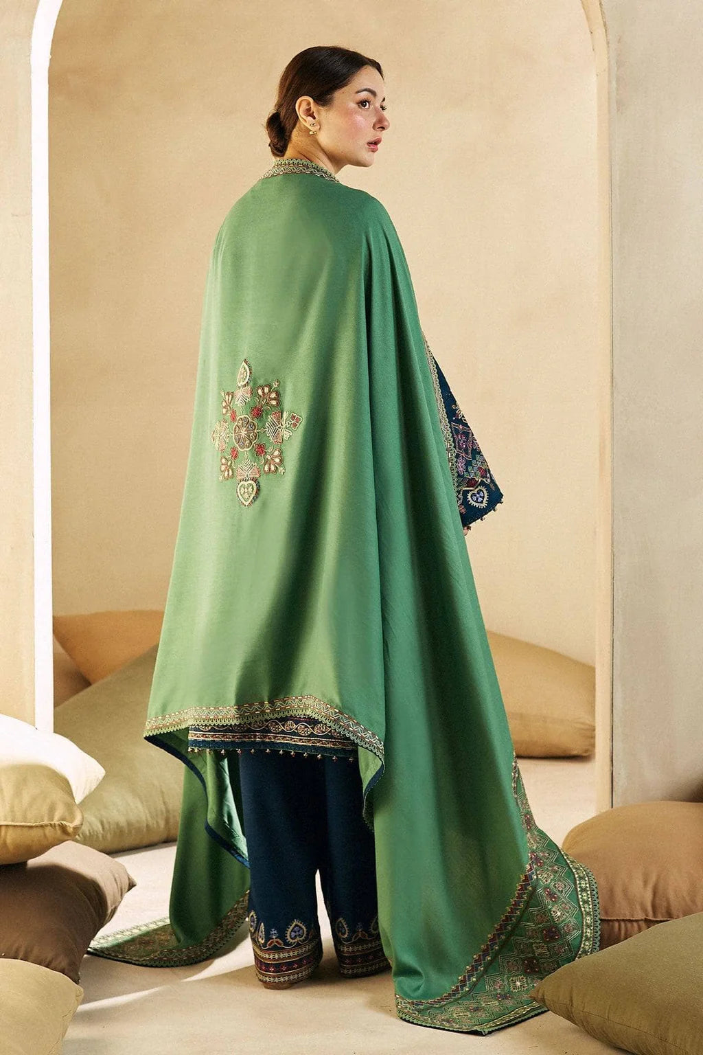 ZARA SHAH JAHAN- 3PC DHANAK EMBROIDERED SUIT-KUN-3130