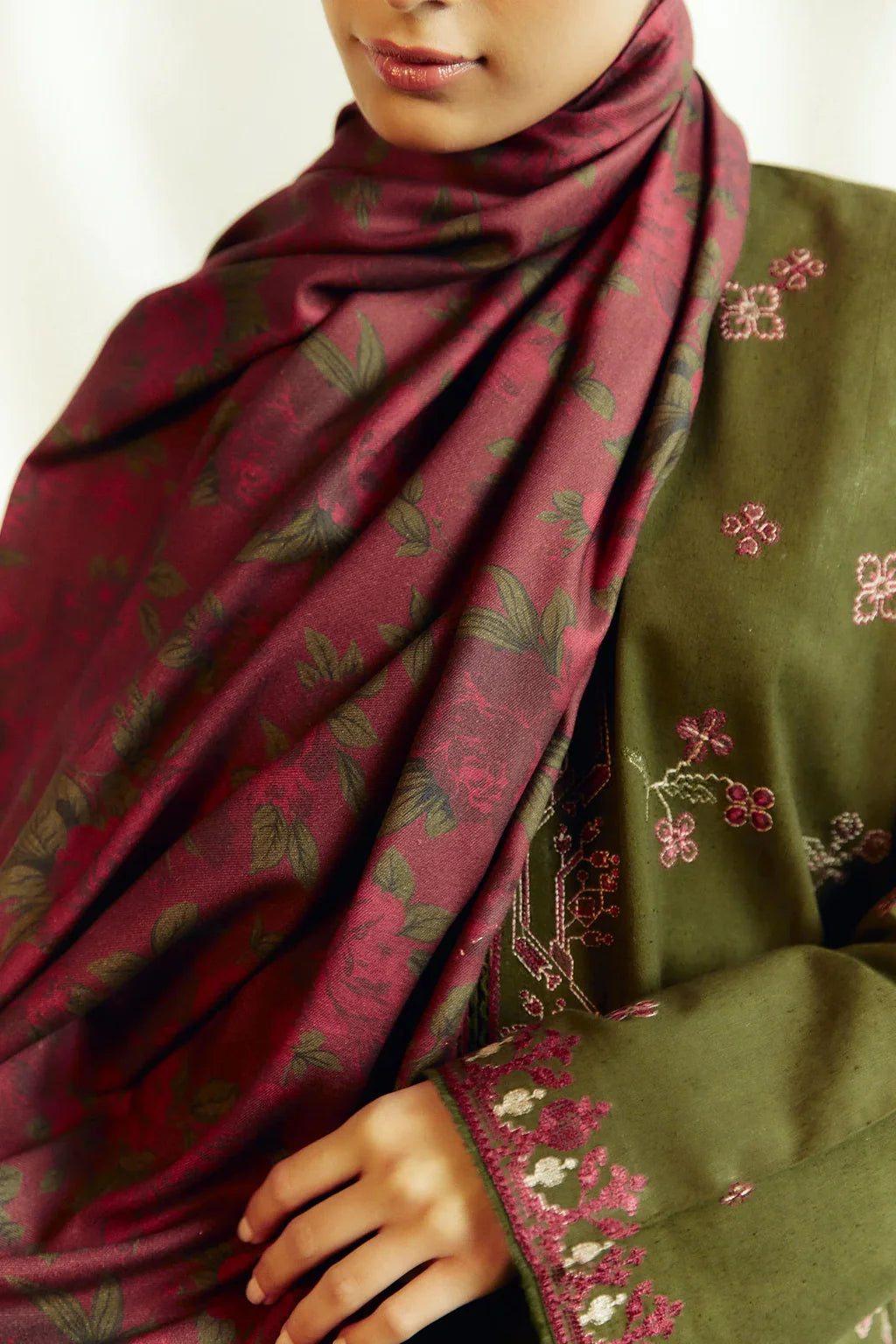 ZARA SHAH JAHAN- 3PC DHANAK EMBROIDERED SUIT-KUN-4046