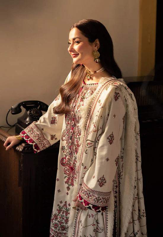 ASIM JOFA-3PC DHANAK SEQUENCE EMBROIDERED SUIT-KUN-4060