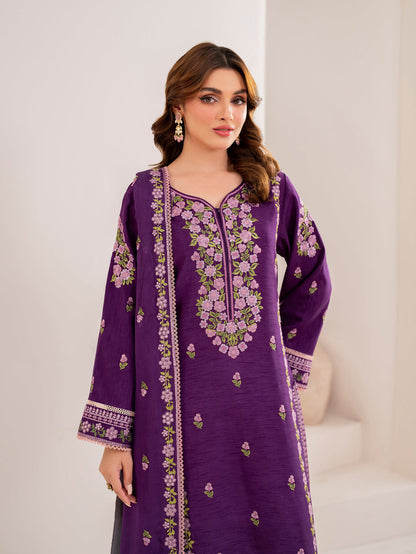 GARNET-3PC LAWN EMBROIDERED SHIRT WITH CHIFFON EMBROIDERED DUPATTA AND TROUSER-KUN-3613