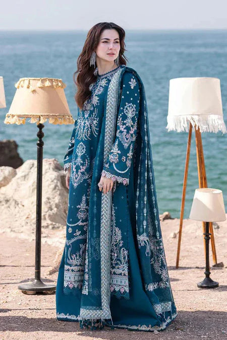 QALAMQAR-3PC DHANAK HEAVY EMBROIDERED SUIT-KUN-4021