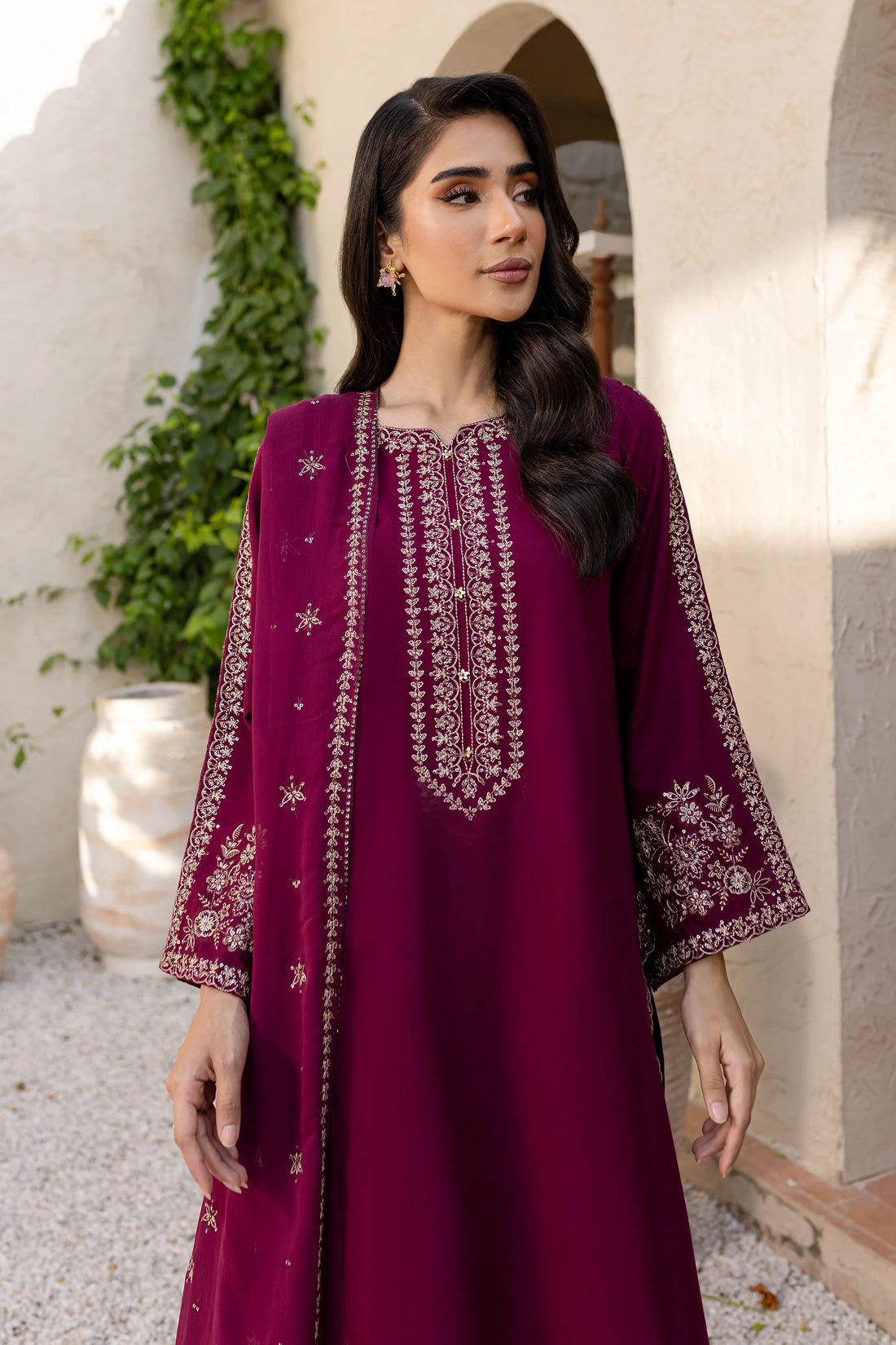 BATIK-3PC LAWN EMBROIDERED SHIRT WITH BAMBER CHIFFON EMBROIDERED DUPATTA AND TROUSER-KUN-3611