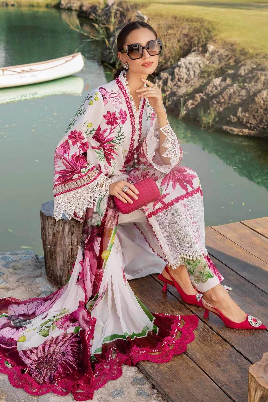 MARIA.B-3PC LAWN EMBROIDERED PRINTED SUIT-KUN-2530