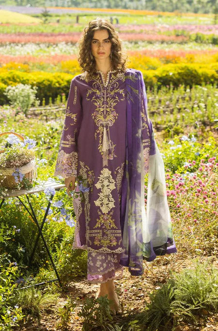MUSHQ-3PC DHANAK EMBROIDERED SUIT-KUN-4091