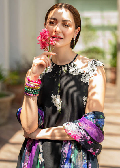 ASIFA NABEEL-3PC LAWN PRINT EMBROIDERED SHIRT WITH CHIFFON PRINT DUPATTA AND PRINT TROUSER-KUN-2515