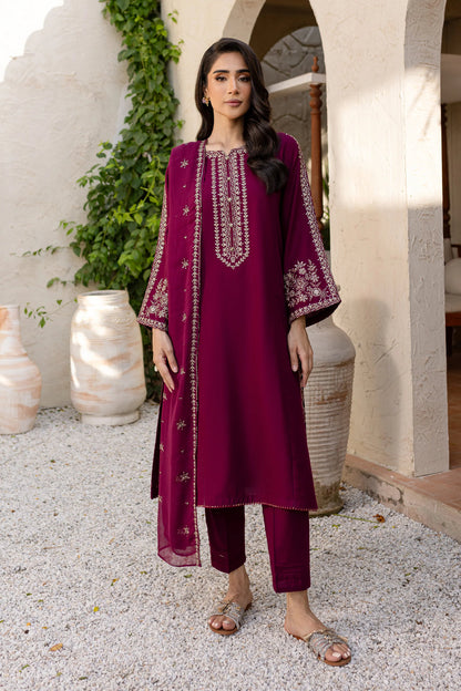 BATIK-3PC LAWN EMBROIDERED SHIRT WITH BAMBER CHIFFON EMBROIDERED DUPATTA AND TROUSER-KUN-3611