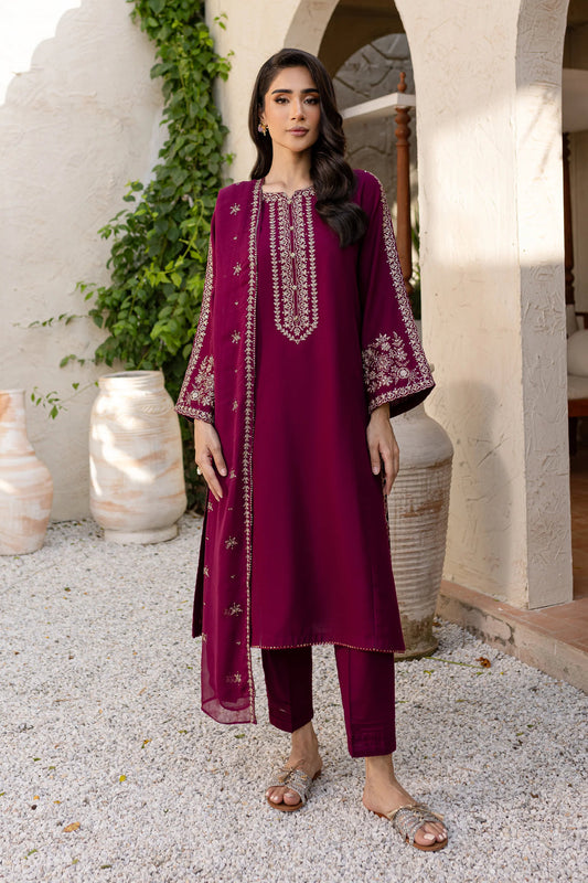 BATIK-3PC LAWN EMBROIDERED SHIRT WITH BAMBER CHIFFON EMBROIDERED DUPATTA AND TROUSER-KUN-3611