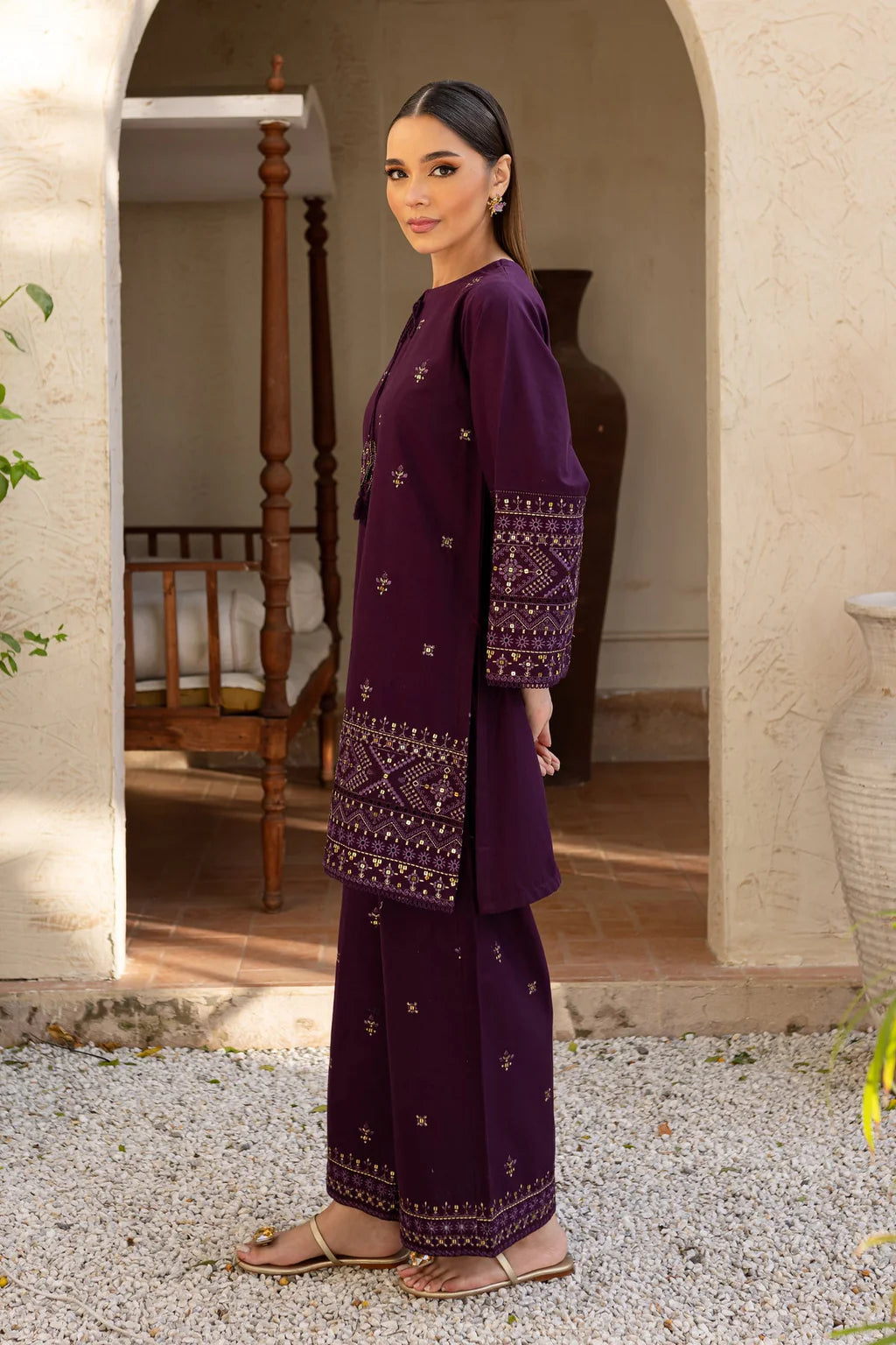 BATIK-2PC DHANAK EMBROIDERED SUIT-KUN-108