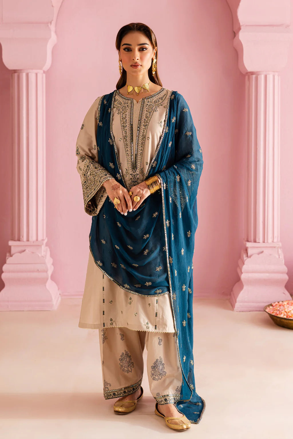 BATIK-3PC DHANAK EMBROIDERED SUIT-KUN-4162