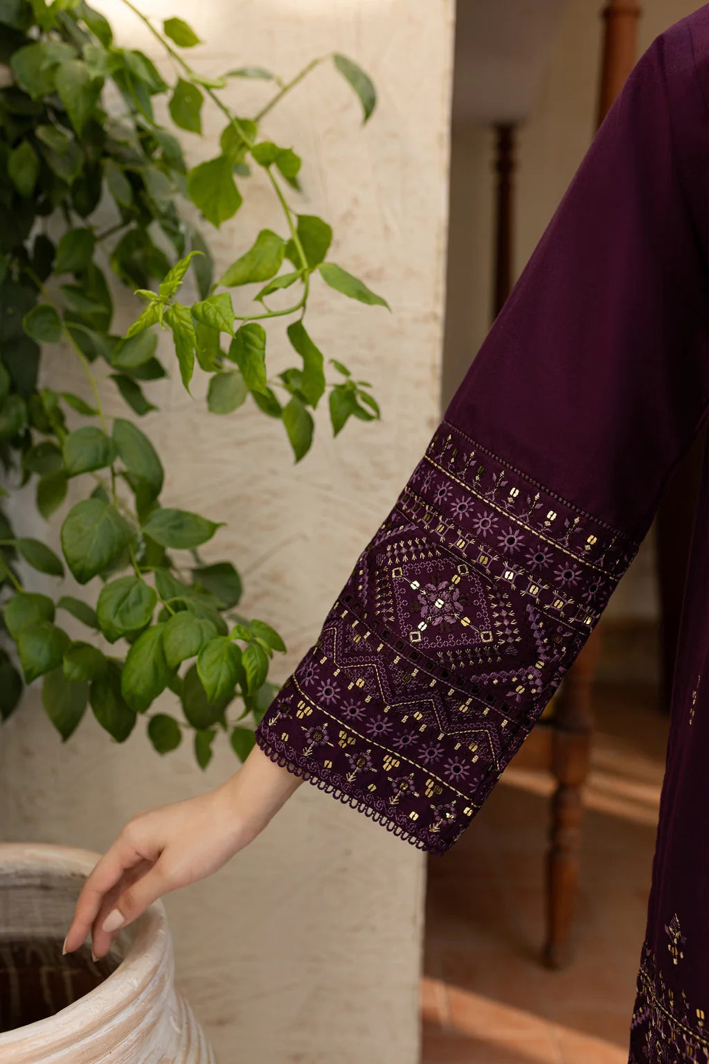 BATIK-2PC DHANAK EMBROIDERED SUIT-KUN-108