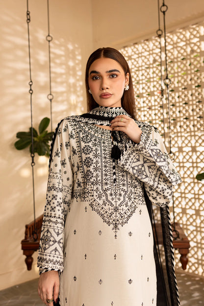 BATIK-3PC LAWN EMBROIDERED SHIRT WITH CHIFFON EMBROIDERED DUPATTA AND TROUSER-KUN-3689