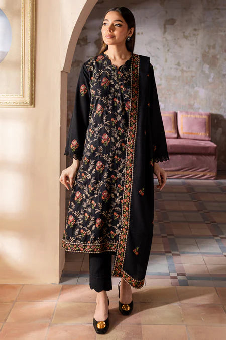 BAREEZE-3PC DHANAK EMBROIDERED SUIT-KUN-4227