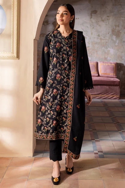 BAREEZE-3PC DHANAK EMBROIDERED SUIT-KUN-4227