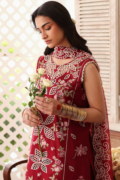 MAHNUR-3PC LAWN EMBROIDERED SHIRT WITH MONARK EMBROIDERED DUAPATTA AND TROUSER-KUN-3717
