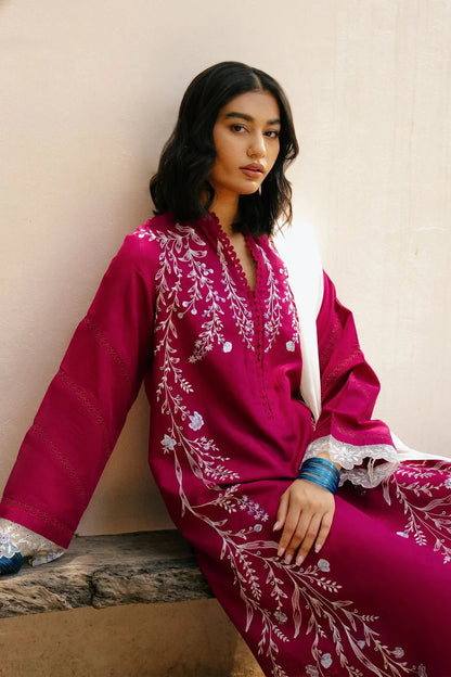 ZARA SHAH JAHAN-3PC DHANAK EMBROIDERED SUIT-KUN-4216