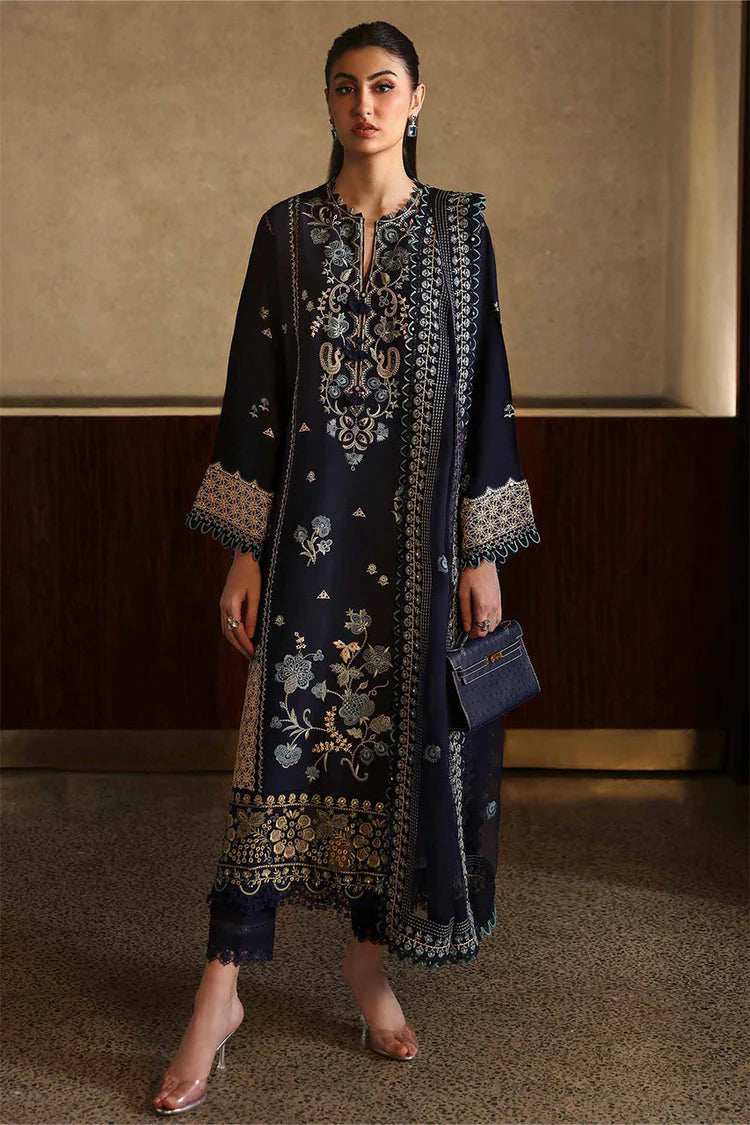 ZAHA-3PC DHANAK EMBROIDERED SUIT KUN-4181