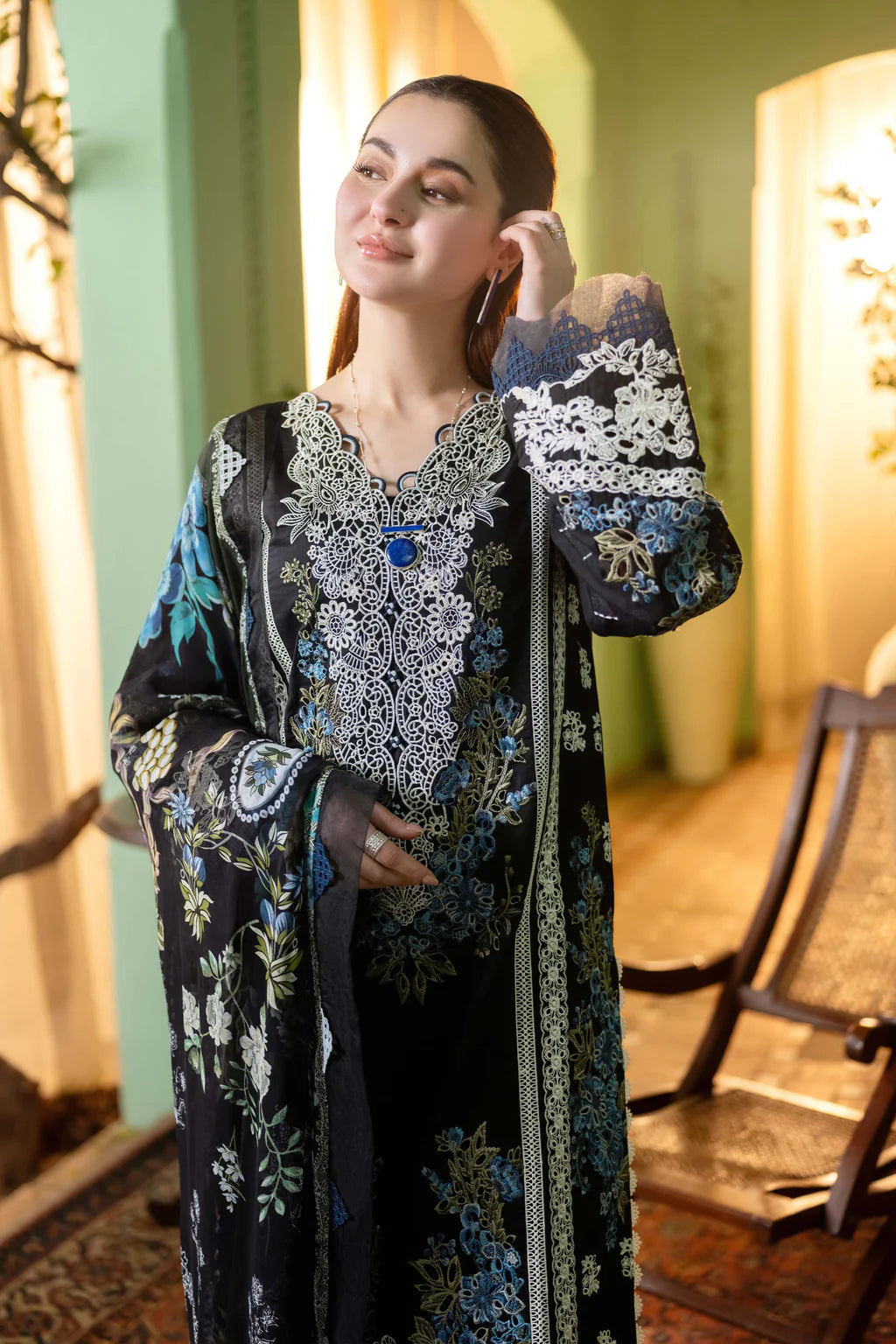 JADE-3PC DHANAK EMBROIDERED SUIT KUN-4223