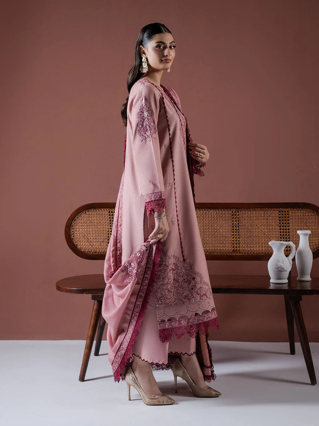 ASIM JOFA-3PC DHANAK EMBROIDERED SUIT-KUN-4186