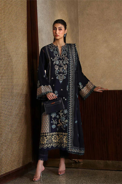 ZAHA-3PC DHANAK EMBROIDERED SUIT KUN-4181