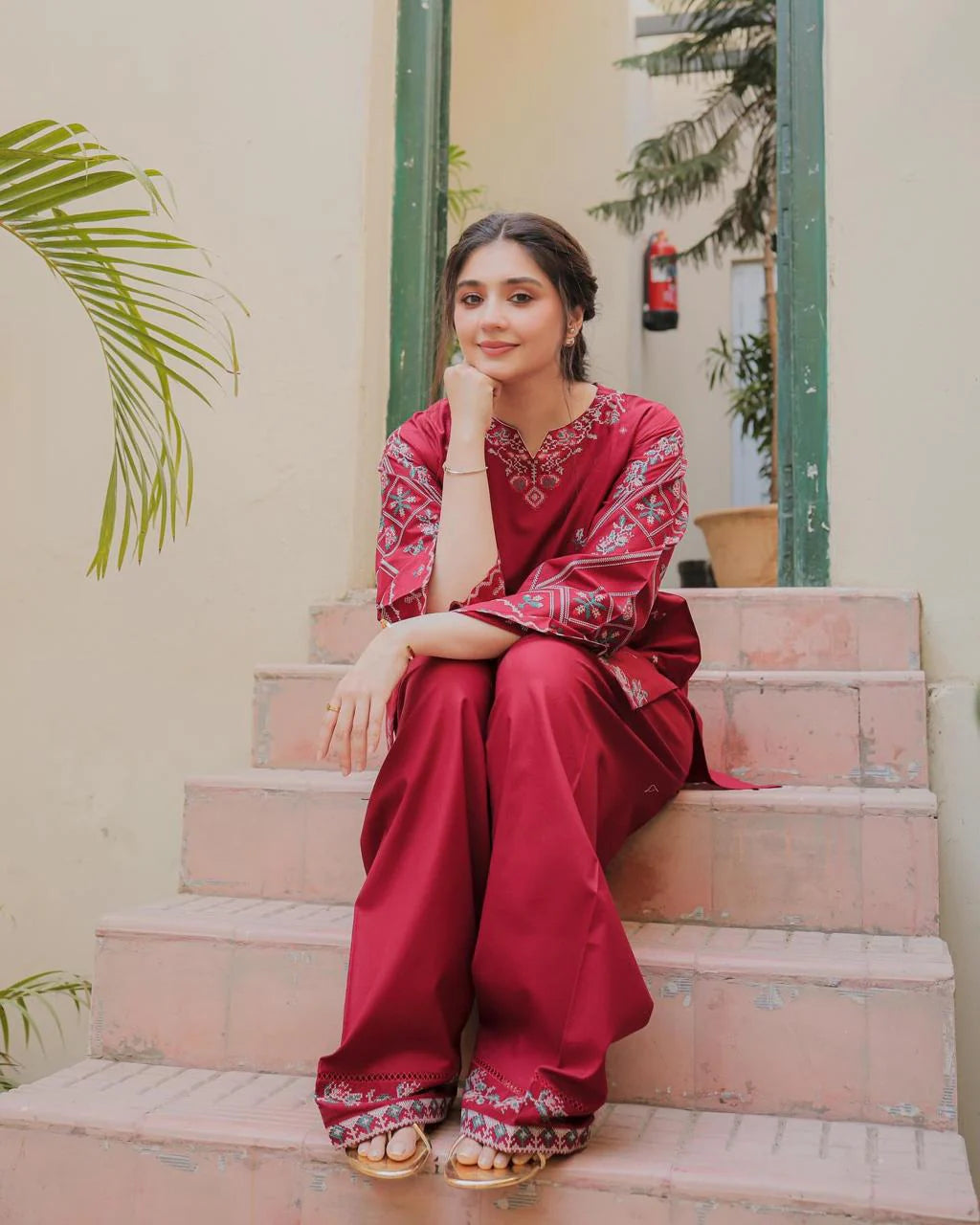 URGE-2PC DHANAK EMBROIDERED SUIT KUN-126