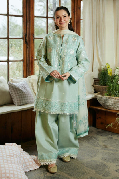 ZAHRA SHAHJAHAN-3PC LAWN EMBROIDERED SHIRT WITH LAWN EMBROIDERED DUPATTA AND LAWN TROUSER-KUN-3531